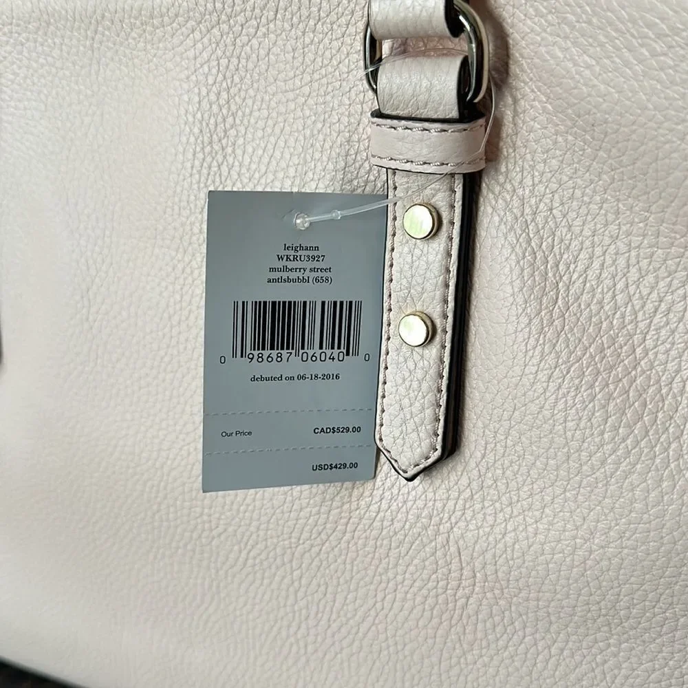 New Kate Spade Mulberry Street Leighann Pebble Leather Crossbody Tote